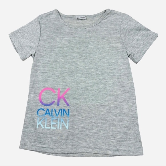 Calvin Klein Short Sleeve T-Shirt Gray Size M - Picture 1 of 5
